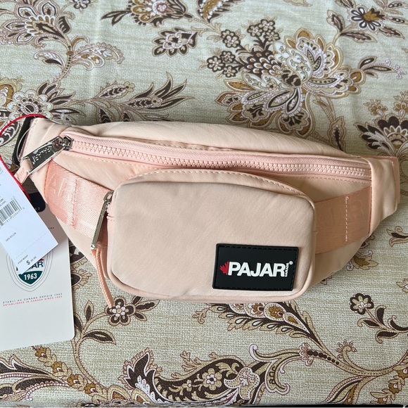 PAJAR CANADA 1963-Pink Double Pockets Release Buckle Adjustable Strap Fanny Pack - Picture 1 of 6